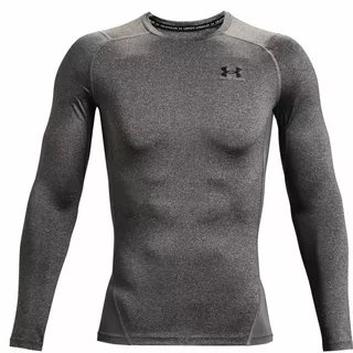 Men’s Compression T-Shirt Under Armour HG Armour Comp LS - Royal - Carbon Heather