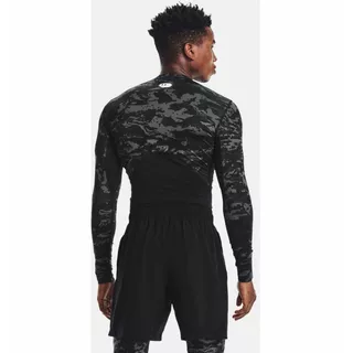 Men’s Compression T-Shirt Under Armour HG Armour Camo Comp LS - Black