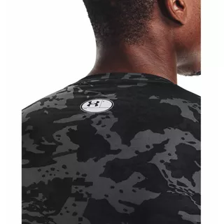 Pánske kompresné tričko Under Armour HG Armour Camo Comp LS - Black