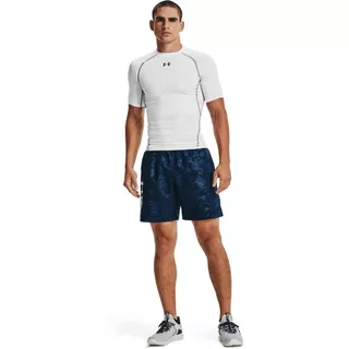 Pánske kraťasy Under Armour Woven Emboss Shorts - Academy/ White