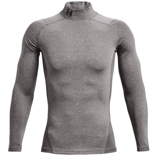 Men’s Compression T-Shirt Under Armour ColdGear Mock - White - Charcoal Light Heather