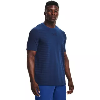 Men’s T-Shirt Under Armour Seamless Wordmark SS - Phoenix Fire - Indigo