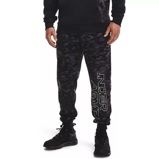 Pánske tepláky Under Armour Rival FLC Camo Script JGR - Concrete