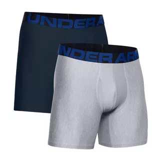 Pánské boxerky Under Armour UA Tech 6in 2ks - Mod Gray Light Heather