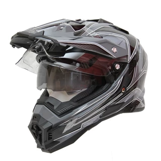 Motocross helmet Cyber UX 33 - White-Black - Black-Grey