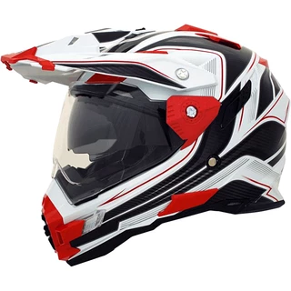 Motocross helmet Cyber UX 33 - White-Black - White/Red