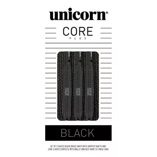 Darts Unicorn Core Plus Black Brass Soft S2 – 3-Pack