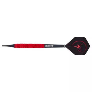 Lotki do darta Unicorn Core Plus Rubberised Brass Red 3 szt.