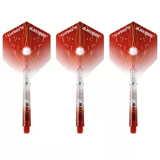 Dart Shafts & Flights Unicorn Gripper 4 Elements Combo - Red Firestorm - Red Firestorm