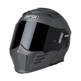 Motocyklová helma Simpson Darksome stříbrná