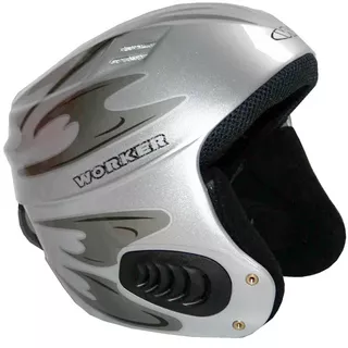 Vento Gloss Graphics Ski Helmet  WORKER - XS (53-54) - Silver Graphics.