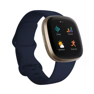 Pulzusmérő órák Fitbit Versa 3 Midnight/Soft Gold Aluminum