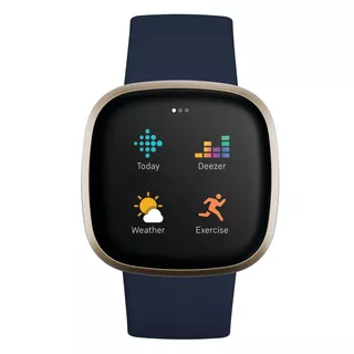 Inteligentné hodinky Fitbit Versa 3 Midnight/Soft Gold Aluminum