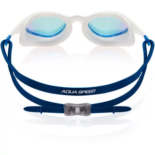 Plavecké okuliare Aqua Speed Vortex Mirror - White/Blue/Rainbow Mirror