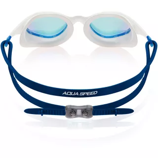 Swimming Goggles Aqua Speed Vortex Mirror - White/Blue/Rainbow Mirror