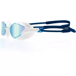 Swimming Goggles Aqua Speed Vortex Mirror - White/Blue/Rainbow Mirror