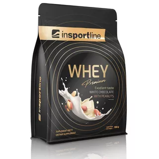 Białko serwatkowe inSPORTline WHEY / WPC Premium biała czekolada z orzeszkami ziemnymi 700g