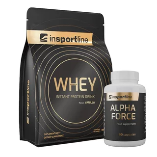 SADA: Protein inSPORTline WHEY 700g + Stimulant inSPORTline AlphaForce, 90 kapslí - vanilka