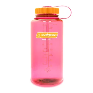 Outdoor Water Bottle NALGENE Wide Mouth Sustain 1 L - Gray w/Blue Cap - Flamingo Pink