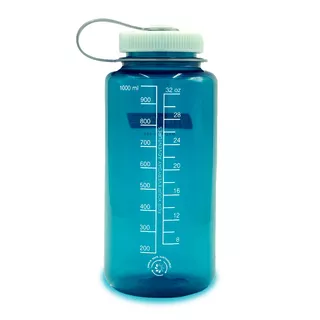 Outdoor Water Bottle NALGENE Wide Mouth Sustain 1 L - Gray w/Blue Cap