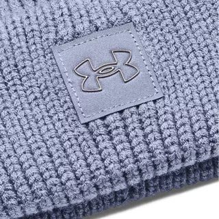 Dámský pletený kulich Under Armour Halftime Ribbed Pom - White