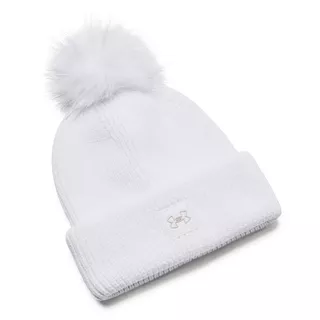 Women’s Pom Beanie Under Armour Halftime Ribbed - White - White