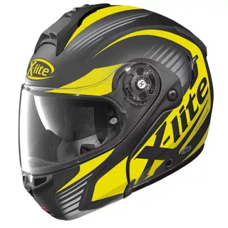 Motorcycle Helmet X-Lite X-1004 Nordhelle N-Com Flat Black-Yellow