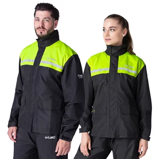 Moto pláštěnka W-TEC Rinstop - černá-fluo