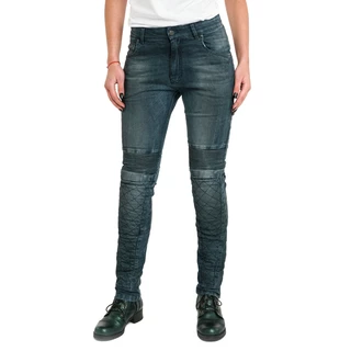 Damskie jeansy na motocykl PANDO MOTO Rosie Navy - Niebieski