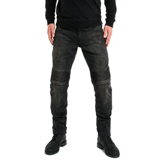 Męskie jeansy na motocykl PANDO MOTO Karl Devil 2 - Czarny