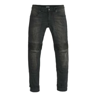 Pánské moto jeansy PANDO MOTO Karl Devil 2 - černá - černá