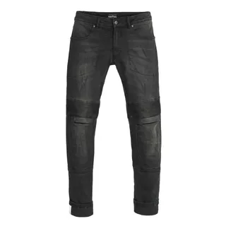 Men’s Motorcycle Jeans PANDO MOTO Karl Devil 2 - Black - Black