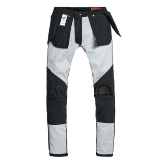 Męskie jeansy na motocykl PANDO MOTO Steel Black - Czarny