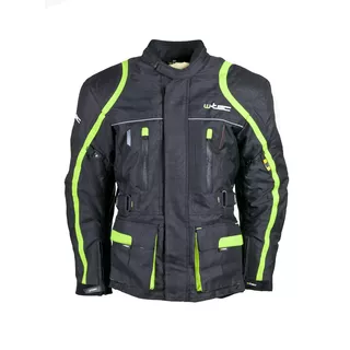 Men’s Long Moto Jacket W-TEC Glomnitz - Black-Green