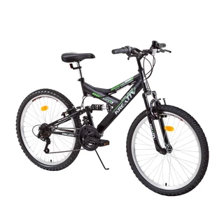 Celoodpružený bicykel DHS Kreativ 2641 26" - model 2015 - čierno-zelená
