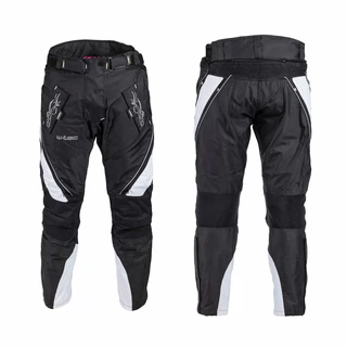 Dámské moto kalhoty W-TEC Kaajla - černo-bílá