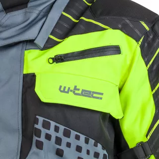 Moto Jacket W-TEC Astair - Black-Grey-Green