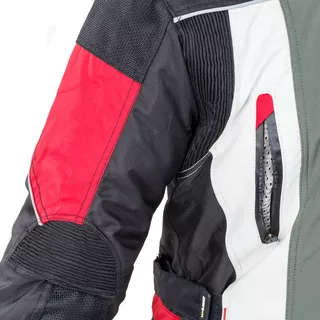 Men's Moto Jacket W-TEC Wigstein - Black-Khaki-Red