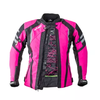 Women's Softshell Moto Jacket W-TEC Alenalla - Black-Pink