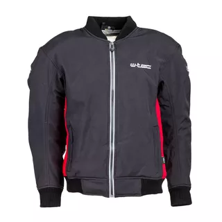 Męska kurtka motocyklowa soft-shell W-TEC Langon - Czarno-czerwony