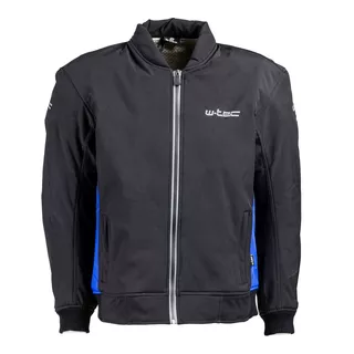 Pánská softshell moto bunda W-TEC Langon - černo-modrá