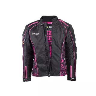 Women’s Moto Jacket W-TEC Calvaria NF-2406 - Black-White with Graphics