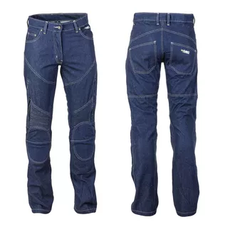 Spodnie motocyklowe damskie jeansowe W-TEC NF-2990 - OUTLET - Ciemny niebieski