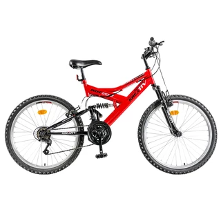 Celoodpružený bicykel DHS Kreativ 2641 - model 2013 - červeno-čierna - červeno-čierna