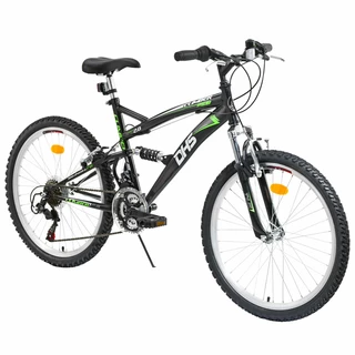 Juniorský bicykel DHS 2442 24" - model 2013 - čierno-zelená