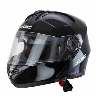 Výklopná moto helma W-TEC Vexamo - 2.jakost - černo-zelená
