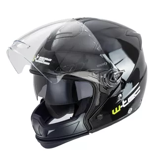 Moto prilba W-TEC NK-850 - 2. akosť - biela lesk