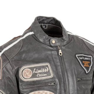 Men's Leather Motorcycle Jacket W-TEC Antique Cracker - L