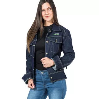 W-TEC NF-2980 Damen Motorrad Jeansjacke - dunkelblau