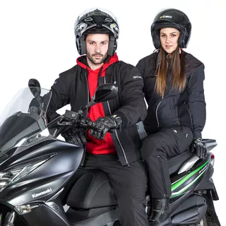 W-TEC NF-2785 Damen Motorradjacke - schwarz-weiß